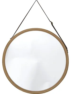 Obrázek produktu pro Koupelnové zrcadlo v bambusovém rámu LYSA, Ø 38 cm