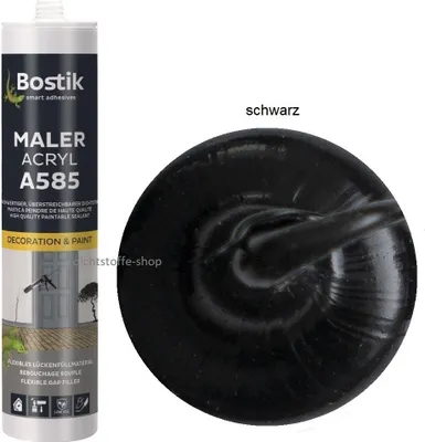 Produktbild von Bostik A585 Maler Acryl 300ml Kartusche 1K Fugen Acryl Dichtstoff Schwarz