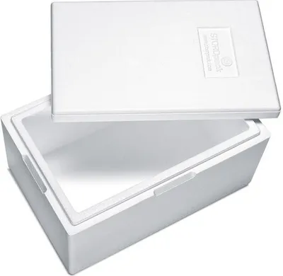Produktbild von 6x Isolierboxen mit Deckel aus Styropor rEPS 580 x 380 x 285 mm 30,6 Liter