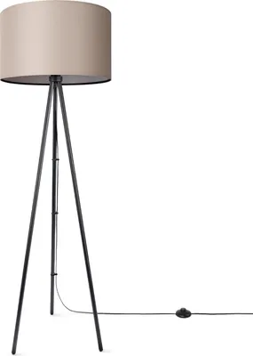 Produktbild von Stehleuchte Wohnzimmer Schlafzimmer Dreibein Stofflampenschirm Stehlampe E27 Uni