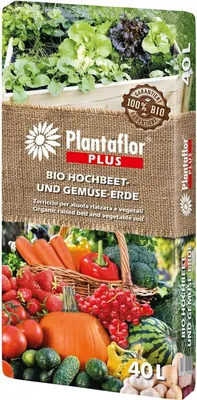 Produktbild von Plantaflor PlusHochbeeterde Gemüseerde Erde torfreduziert 40L