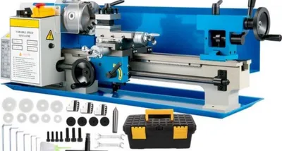 Image de Mini-tour à métaux PRO - Tour de précision - 180x350 mm - 550W - MT3/MT2 - Accessoires inclus