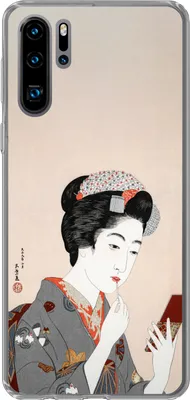 Produktbild von MuchoWow® Handyhülle Schutzhülle Hülle für Telefoonhoesje Huawei P30 Pro Japanisch - Frau - Make-up - Altmodisch Silikon Softcase Handy Hülle - Schutzdeckel