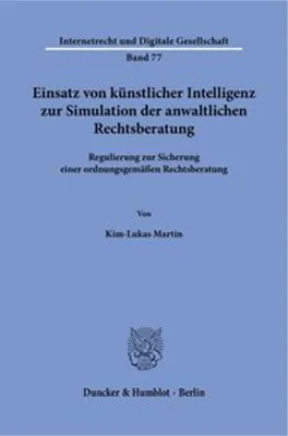 Obrázok produktu pre Einsatz von künstlicher Intelligenz zur Simulation der anwaltlichen Rechtsberatung