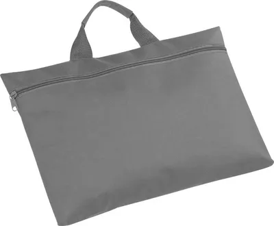Produktbild von Polyester Dokumententasche mit Reißverschluss und Tragegriff / Farbe: grau