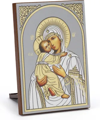 Produktbild von Ikone Gottesmutter Von Wladimir Holz 6x8,5cm christlich 11082