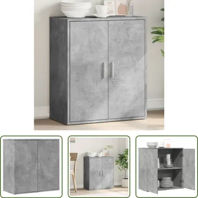 Produktbild von The Living Store Sideboard Betongrau 79x38x80 cm Holzwerkstoff