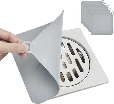 Obrázek produktu pro Zátka do sprchy, silikonová, 20 x 20 cm, 5 kusů, určená pro sprchové vaničky
