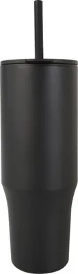 Productafbeelding van Floso - Bekertje met rietje "Brady", geïsoleerd, 900 ml, PF4777 (één maat) (zwart)