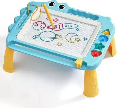 Produktbild von Magnetisches Malbrett für Kinder, blau, auswaschbar
