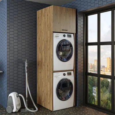 Image de Roomart DUO-II Meuble-lavabo de 67 cm de large, chêne