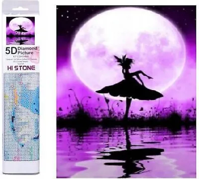 Produktbild von 40x30 cm Diamanten Malerei Zum Selbermachen DIY Diamond Painting Balletttänzerin