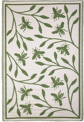 Produktbild von Esschert Design Outdoor-Teppich 182x122 cm Bienenmuster
