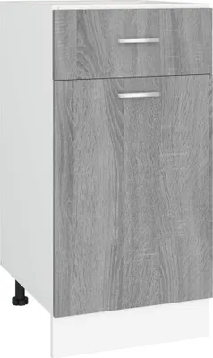 Imagen del producto de vidaXL Armario bajo con cajón, modelo Lyon, color gris Sonoma, dimensiones 40x46x81,5 cm