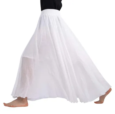 Immagine prodotto di Omgoods - Gonna lunga vintage con vita elasticizzata, per donna