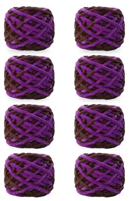 Image de Fil épais à tricoter et à crocheter, 760 g (8 pelotes de 95 g), environ 350 mètres. Polyester, très doux, idéal pour les mailles épaisses
