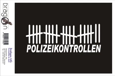 Produktbild von Aufkleber / Autoaufkleber - JDM / Die cut / Auto / OEM - Polizeikontrollen - 210x80 mm silber - Heckscheibe / Heckscheibenaufkleber