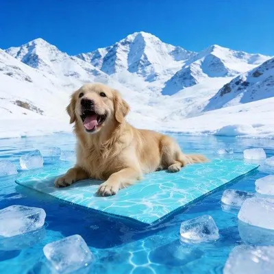 Produktbild von Famanu Kühlmatte für Hunde und Katzen aus ungiftigem Gel - XL 100 x 60 cm