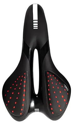 Image de Verk 14509 Selle de vélo en gel noir rouge