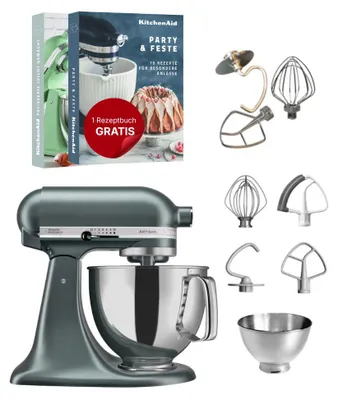 Produktbild von KitchenAid 4,8 L 5KSM175 Artisan Küchenmaschine inkl. TschimmHook Rührelemente Juniper