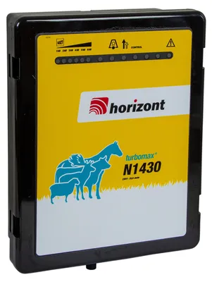 Produktbild von horizont Weidezaungerät 230V - turbomax N1430 - leistungsstarke 25 J für ganz besonders hohe Ansprüche, Elektro Weidezaun, Weidezaun elektrisch, für große Zaunanlagen