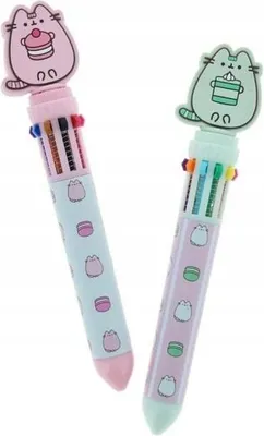 Image de Stylo multicolore avec figurine 3D assortie - Pusheen