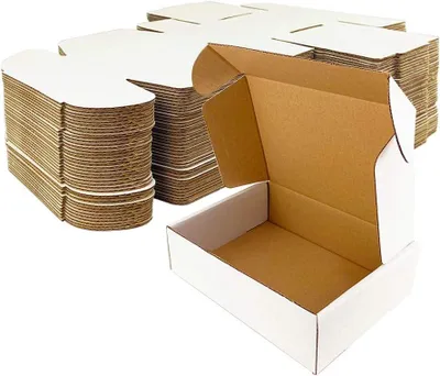 Zdjęcie produktu dla Pudełka wysyłkowe 15 x 10 x 7.6 cm, 25 sztuk, biały karton, pudełko składane do wysyłki