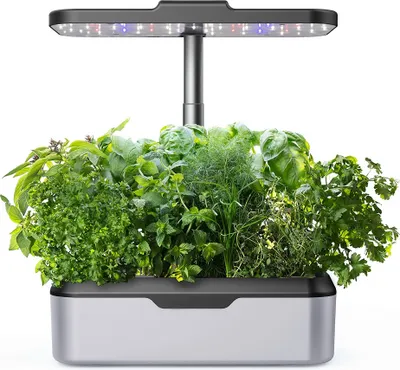 Produktbild von Homeguru Hydroponische Anzuchtsysteme, 12 Hülsen Smart Indoor Garden, Smartgrow Life, Anzuchtsystem Mit Led-Pflanzenlampe, Automatischer Timer, Automatische Wasserzirkulation, Indoor Kräutergarten Kit