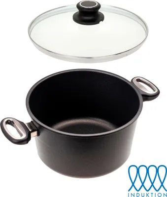 Zdjęcie produktu dla Patelnia żeliwna LOTUS Ø 20 cm INDUKCJA + pokrywa
