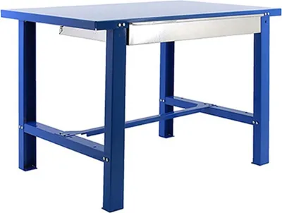 Produktbild von PROREGAL Werkbank BUFFALO METAL mit Schublade | HxBxT 83x150x73cm | Traglast 600kg | Blau