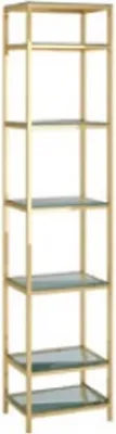 Produktbild von Regal Glas Metall Standregal  modernen Design Trenn Wand Glas Regale Edelstahl