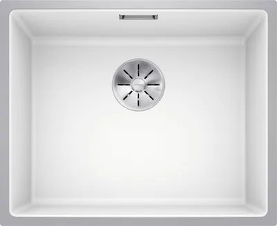 Immagine prodotto di BLANCO SUBLINE 500-IF SteelFrame, SILGRANIT® PuraDur®, bianco, senza telecomando di scarico