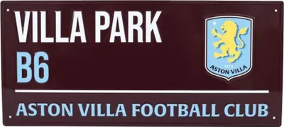Obrázek produktu pro Aston Villa FC - "Villa Park" kovový nápis BS6450 (jedna velikost) (červené víno)