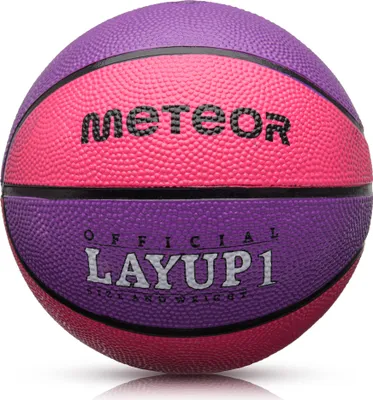 Produktbild von Piłka koszykowa Meteor Layup 1 fioletowa, piłka treningowa 2-5lat