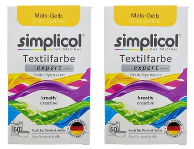 Immagine prodotto di confezione da 2 Simplicol Tintura tessile Expert Giallo mais 150g