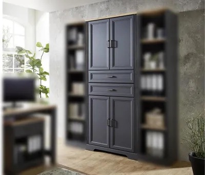 Produktbild von Aktenschrank Büroschrank Jasmin graphit Nachbildung 86x38cm