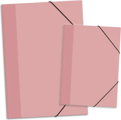 Produktbild von itenga Gummizugmappe Zeichenmappe A4 und A3 PASTELL ROSA Set