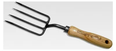 Produktbild von Blumengabel mit 4 runden Zinken und Eschengriff (14 cm)