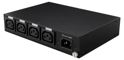 Produktbild von Lindy 32622 Stromverteilereinheit (PDU) 4 AC-Ausgänge 1U Schwarz