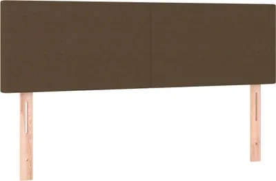 Obrázek produktu pro vidaXL Čela postele, tmavě hnědá, 144 x 5 x 78/88 cm, látka