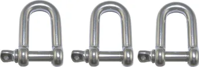 Produktbild von Edelstahl V4A Schäkel, Spannschrauben, Karabinerhaken/ Schäkel gerade 6mm 3 Stück