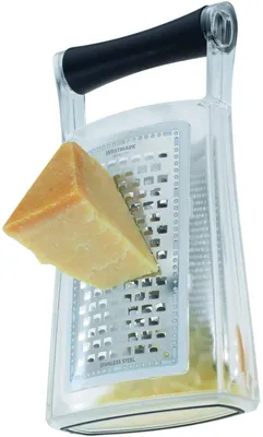 Zdjęcie produktu dla Westmark Trio, Tarka z pojemnikiem, Czarny, Przezroczysty, Plastik, Stal nierdzewna, 65 mm, 130 mm, 235 mm