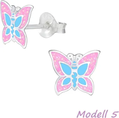 Produktbild von Kinderohrstecker: Mädchen Ohrringe Silber „Schmetterling“ Modell 5