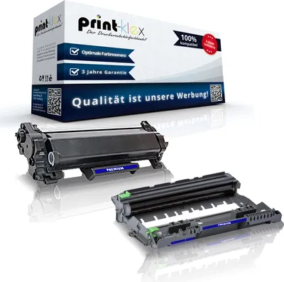 Produktbild von Print-Klex Toner TN2420 & Trommel DR2400 kompatibel kompatibel mit Brother MFCL2730DW MFCL2732DW MFCL2735DW MFCL2750DW Schwarz Farblos - Color Plus Serie