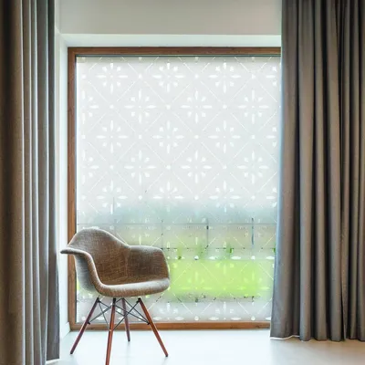 Zdjęcie produktu dla Decords, folia okienna geometryczna, imitująca efekt mlecznego szkła, model 035-022 – wymiary: 20 × 20 cm