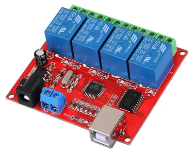 Obrázek produktu pro 4kanálový 24V počítačový USB Smart Switch Controller PC Relay Drive Module Expansion Board