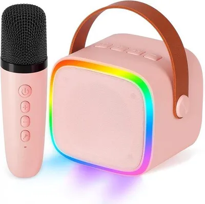 Image de Appareil de karaoké Bluetooth portable rose