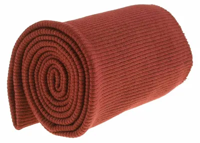 16x80cm Bündchen Strickbündchen Bündchenstoff Baumwolle kupferbraun