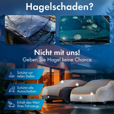 Produktbild von WALSER Hagelschutz Abdeckplane Auto, Autogarage Abdeckung, Abdeckplane Auto Perma Protect, Auto Hagelschutzplane, Abdeckung Auto 100% Polyester, Auto Abdeckung SUV S
