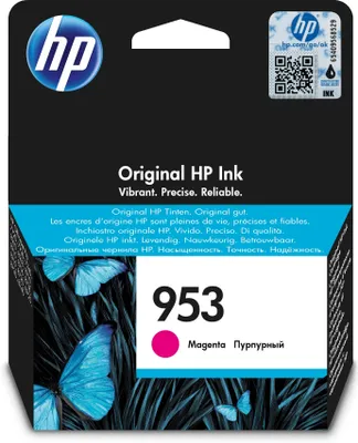 Produktbild von HP 953 Magenta Original Tintenpatrone, Standard, Magenta, Tinte auf Pigmentbasis, 9 ml, 1 Stück(e), Einzelpackung